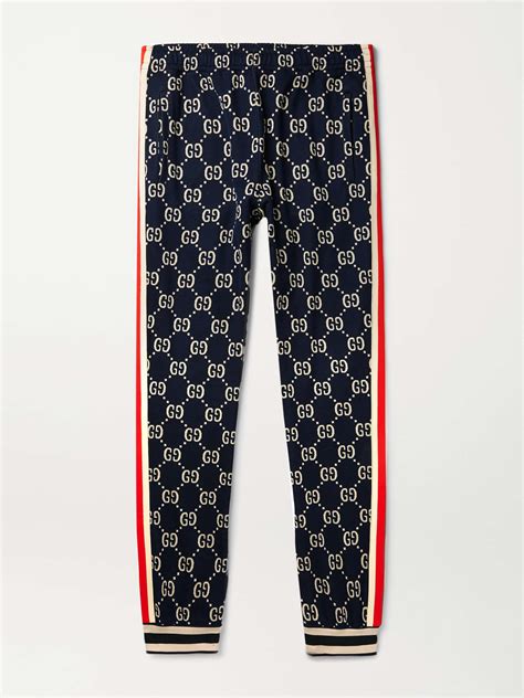 gucci track pants with stripe women|gucci jogging pants.